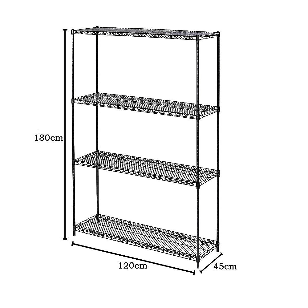 Modular Wire Storage Shelf 1200 x 450 x 1800mm Steel Shelving