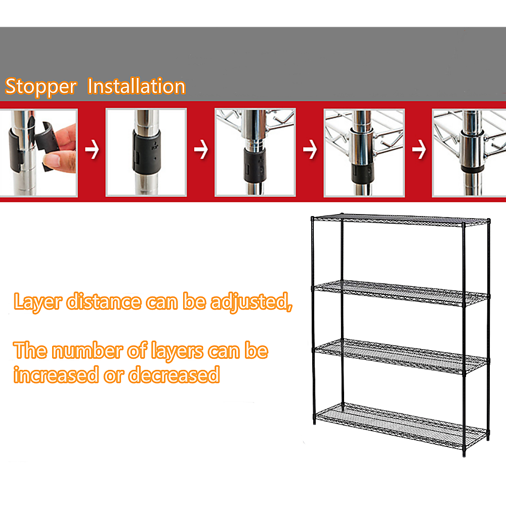 Modular Wire Storage Shelf 1500 x 600 x 1800mm Steel Shelving