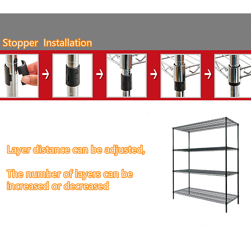 Modular Wire Storage Shelf 1500 x 450 x 1800mm Steel Shelving