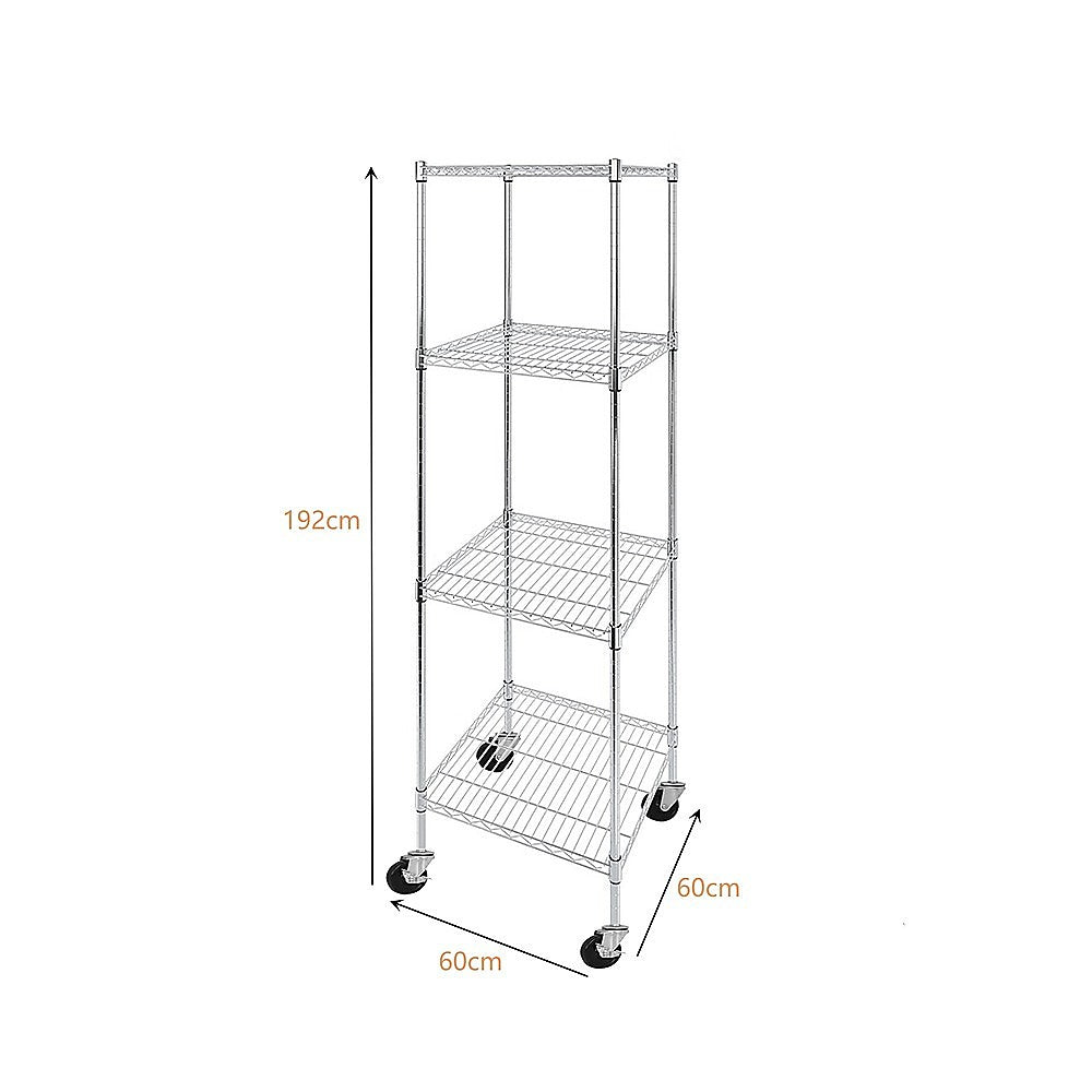 Modular Wire Storage Shelf 600 x 600 x 1800mm Steel Shelving