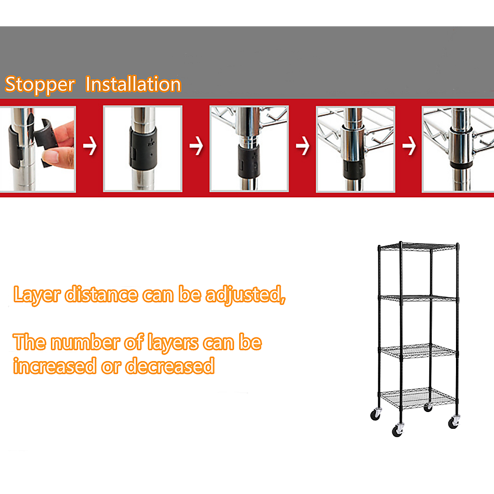 Modular Wire Storage Shelf 600 x 600 x 1800mm Steel Shelving