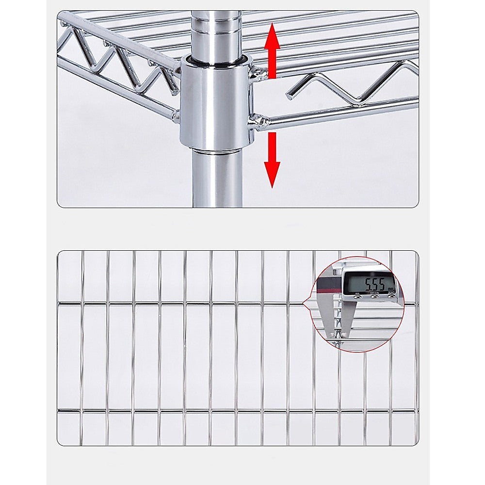 Modular Wire Storage Shelf 450 x 450 x 1800mm Steel Shelving