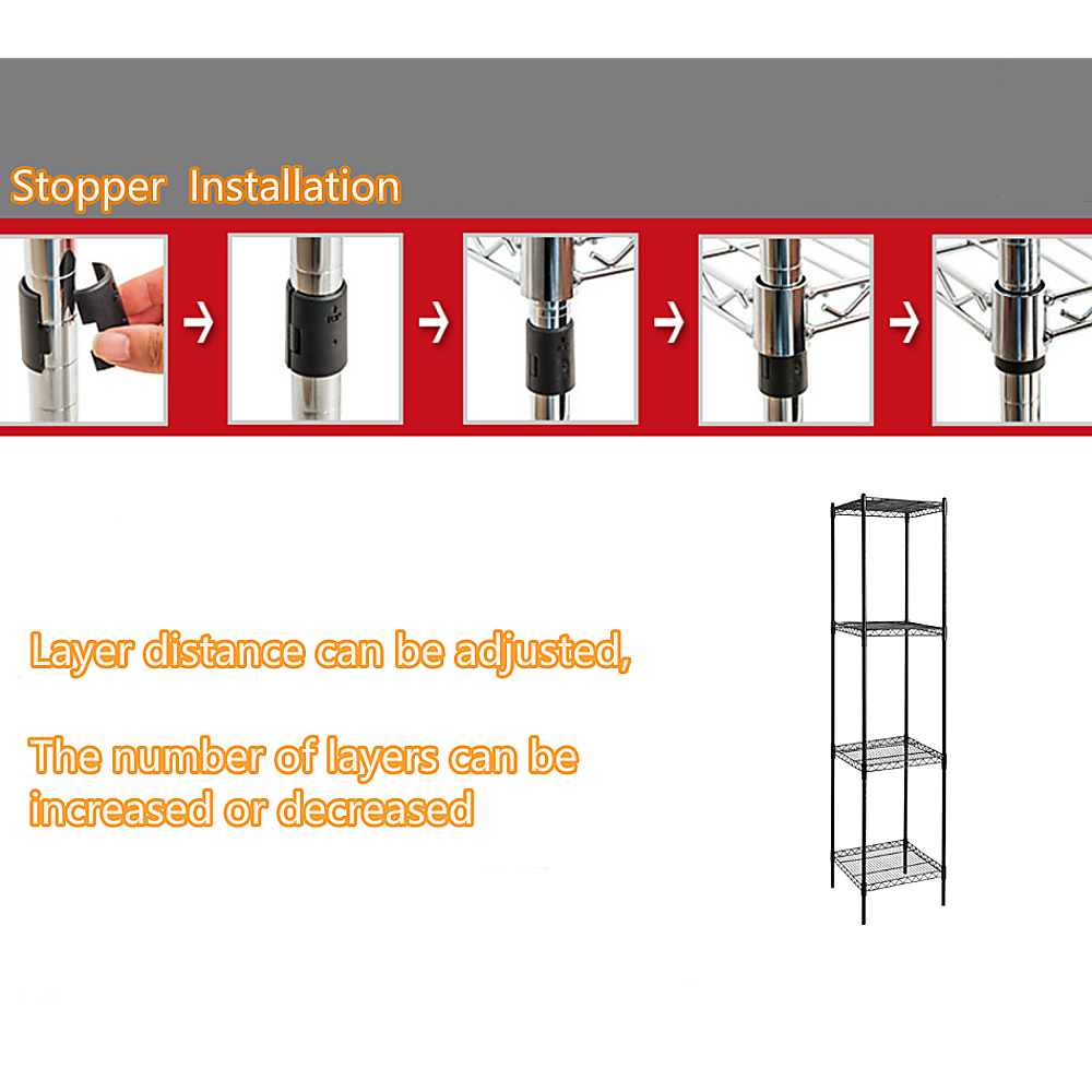 Modular Wire Storage Shelf 450 x 450 x 1800mm Steel Shelving