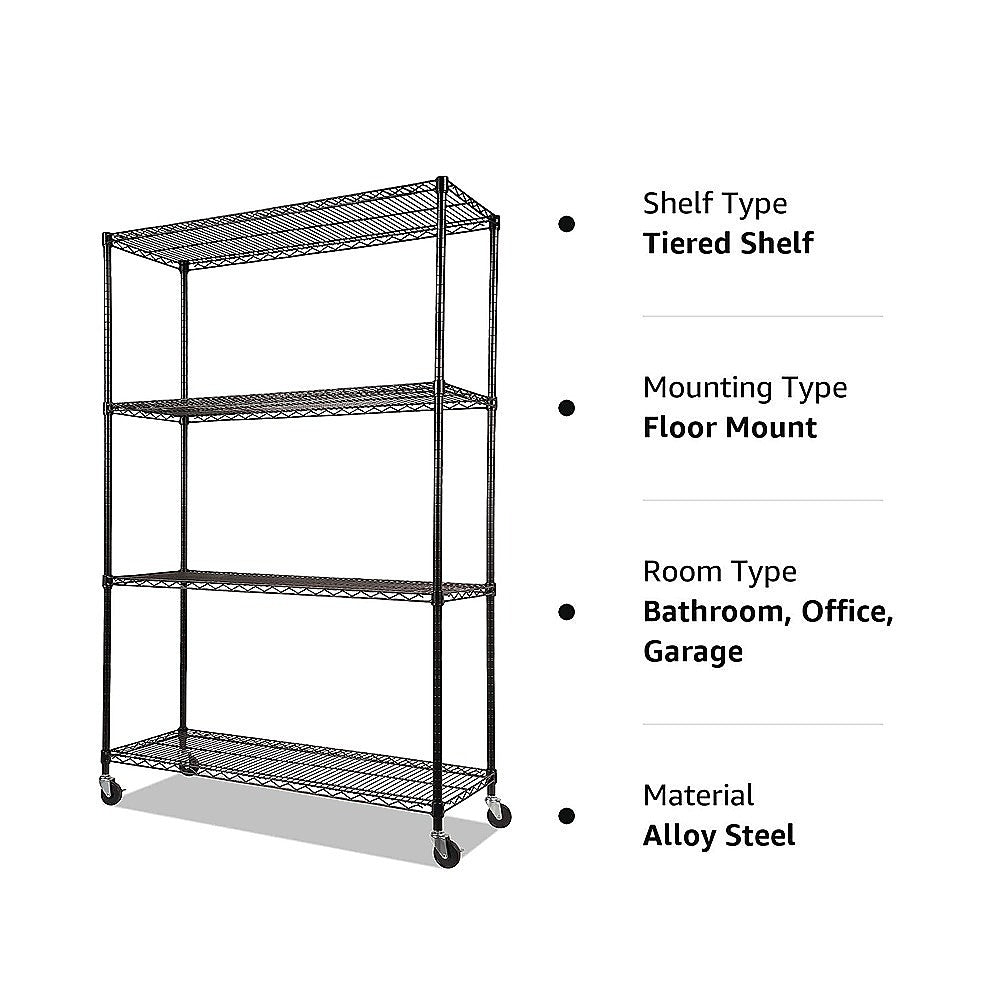 Modular Wire Storage Shelf 1500 x 350 x 1800mm Steel Shelving