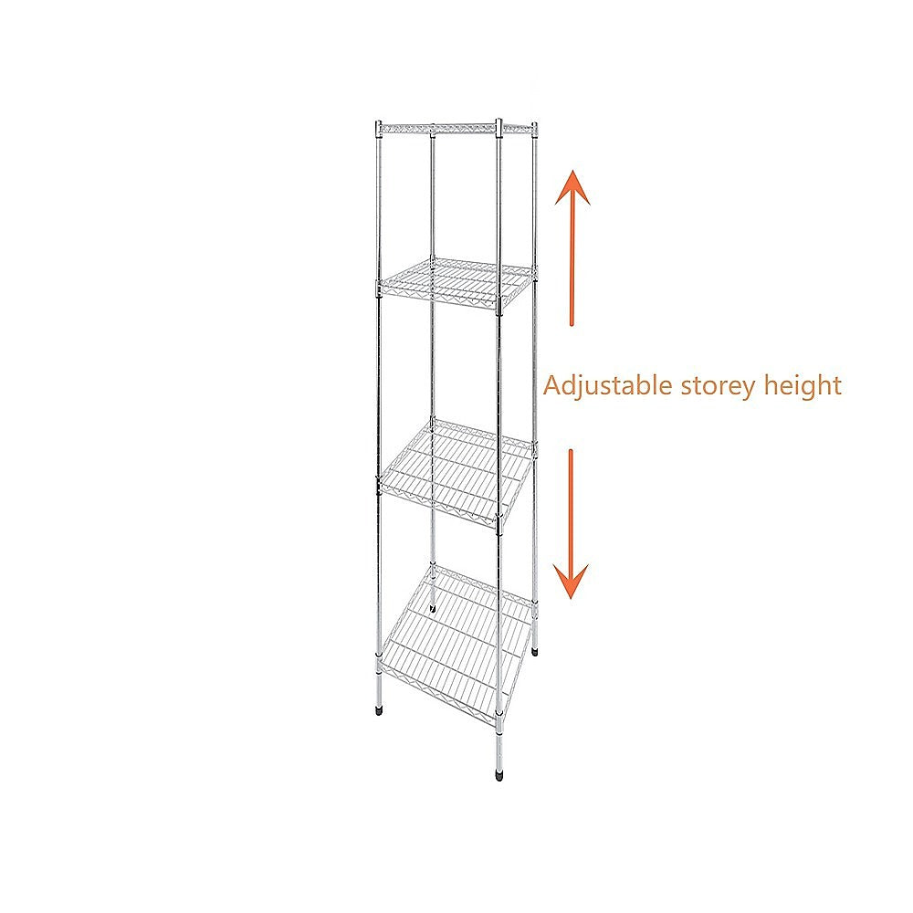 Modular Wire Storage Shelf 350 x 350 x 1800mm Steel Shelving