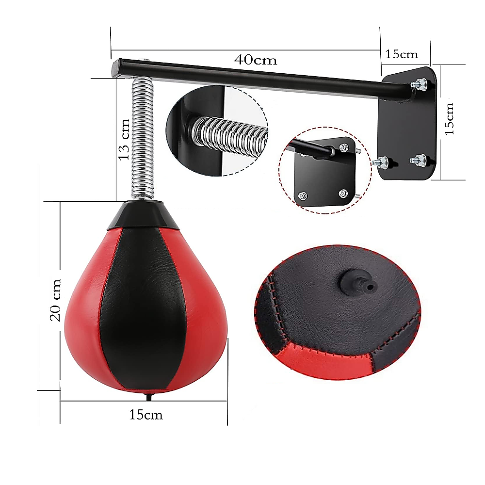 Speed Bag Boxing Punching Bag Wall Mount Reflex Training