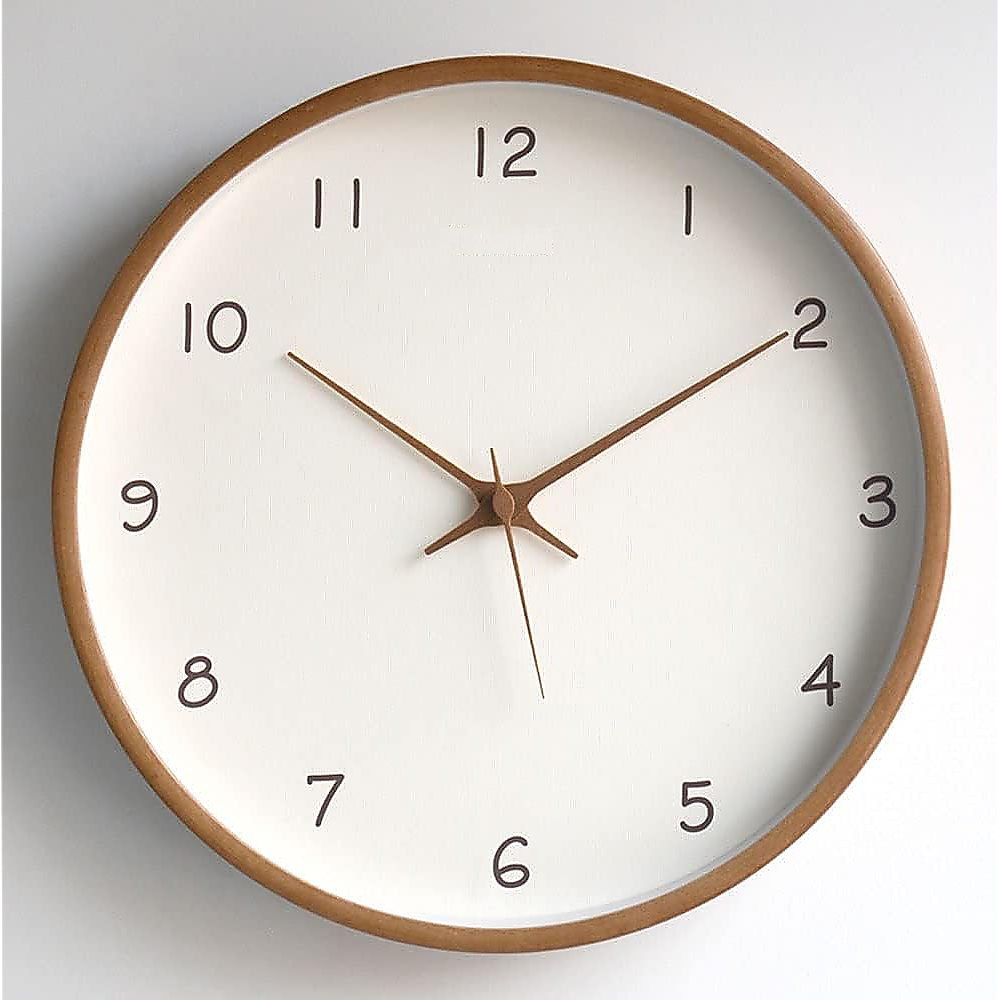 10" Clock Wooden Modern Wall Art