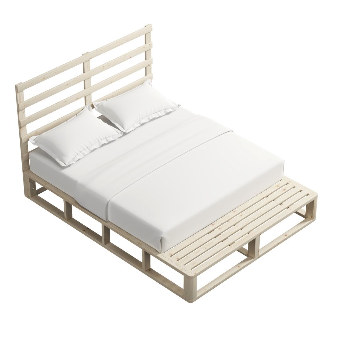 Industrial Coastal Pallet Bed Frame Bed Base King Single