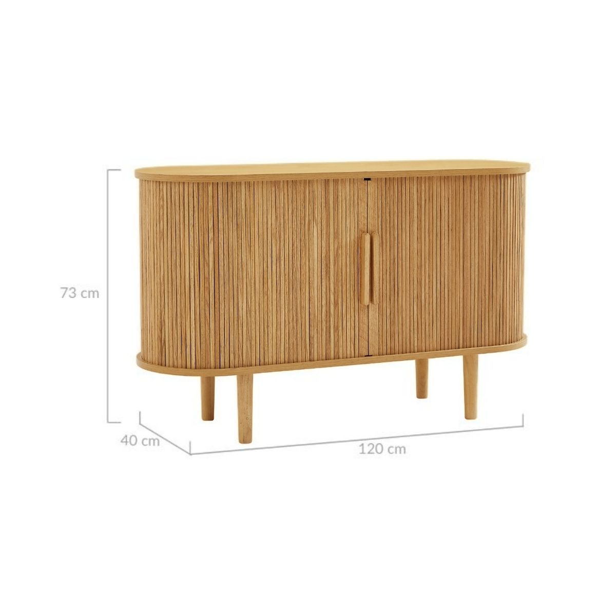 Kate Column Wooden Sideboard Table in Natural