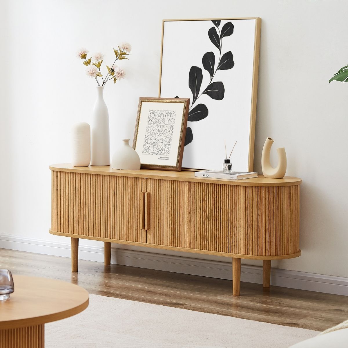 Kate Column TV Stand in Natural 160cm