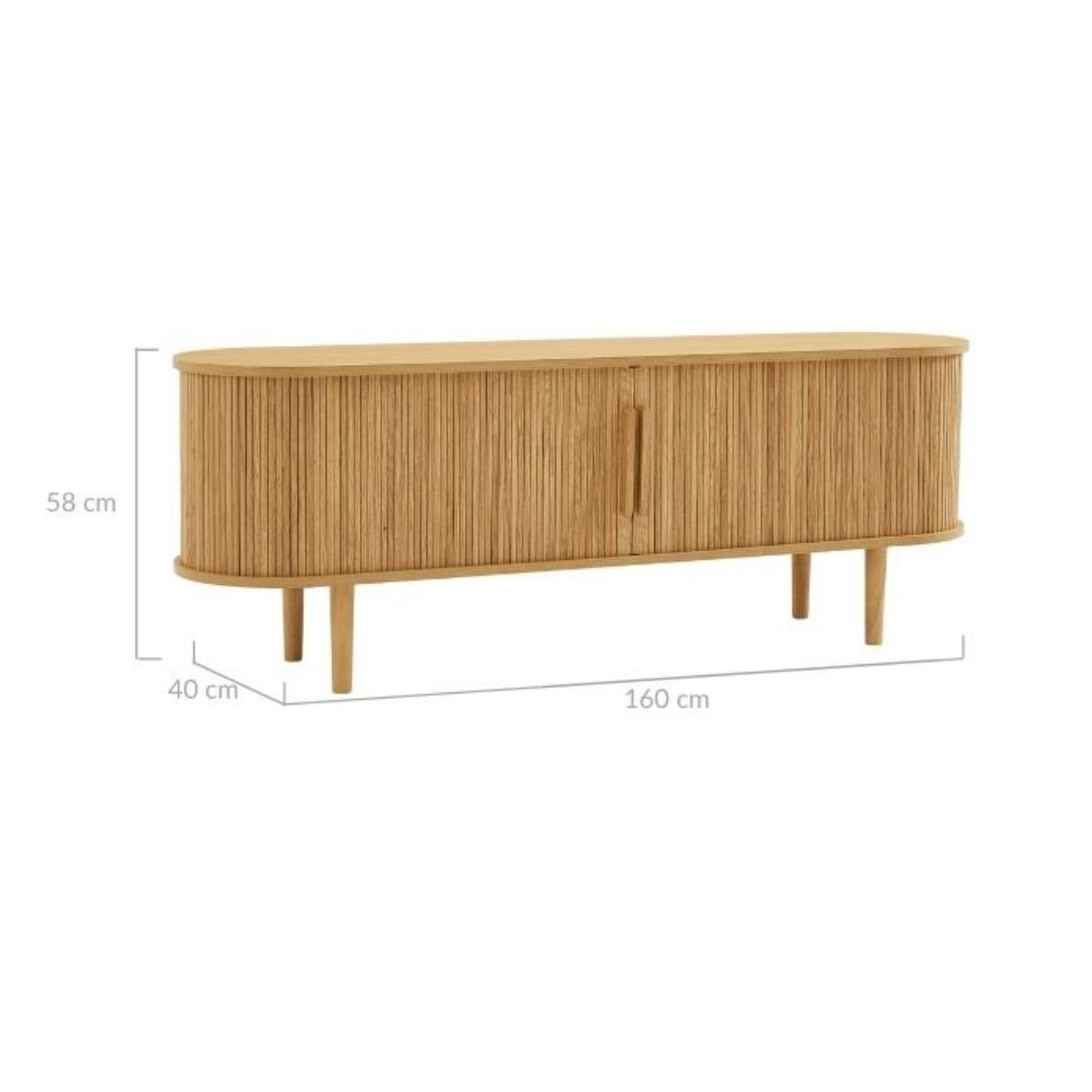 Kate Column TV Stand in Natural 160cm