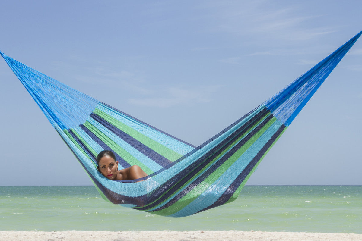 Mayan Legacy Bed Cotton hammock - in Oceanica colour