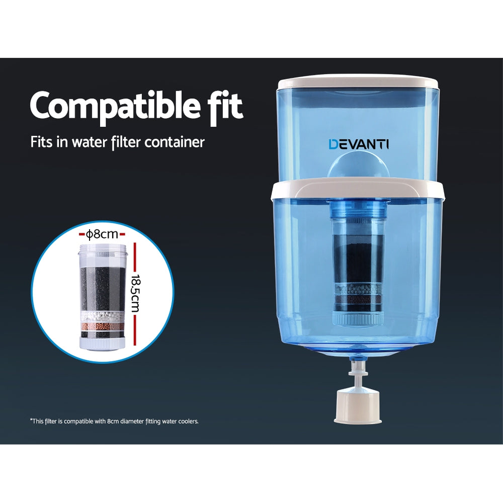 6-Stage Water Cooler Dispenser Filter Purifier System Ceramic Carbon Mineral Cartridge