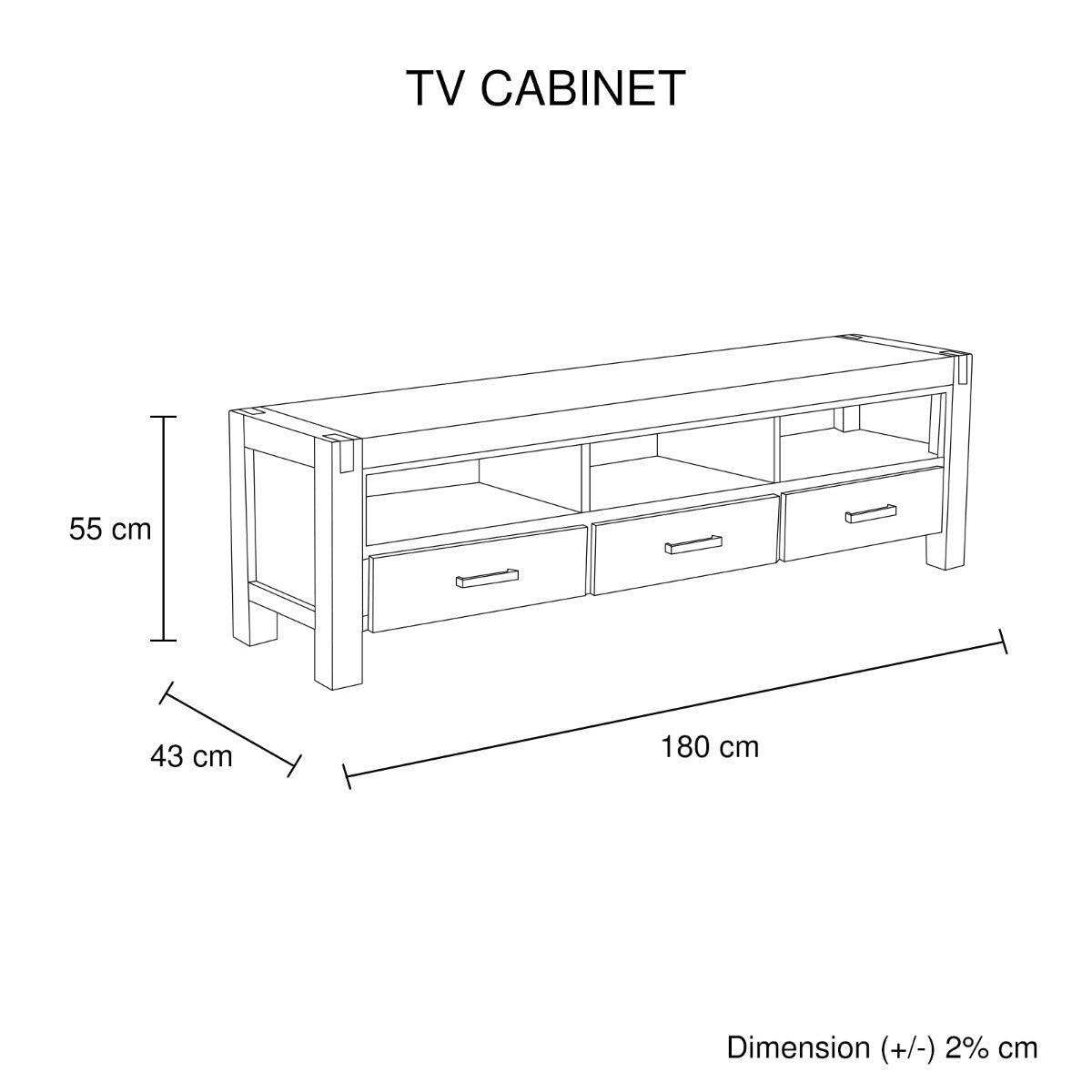 Java TV Cabinet Oak