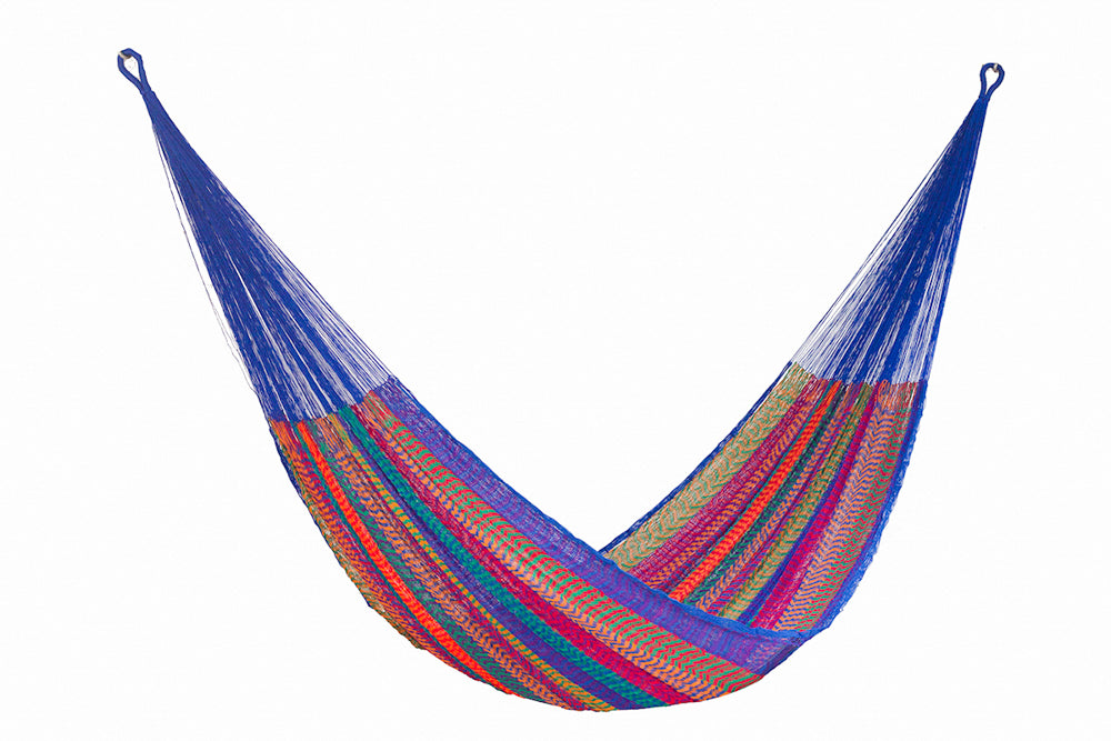 Mayan Legacy Jumbo Plus Size Nylon Mexican Hammock in Mexicana Colour