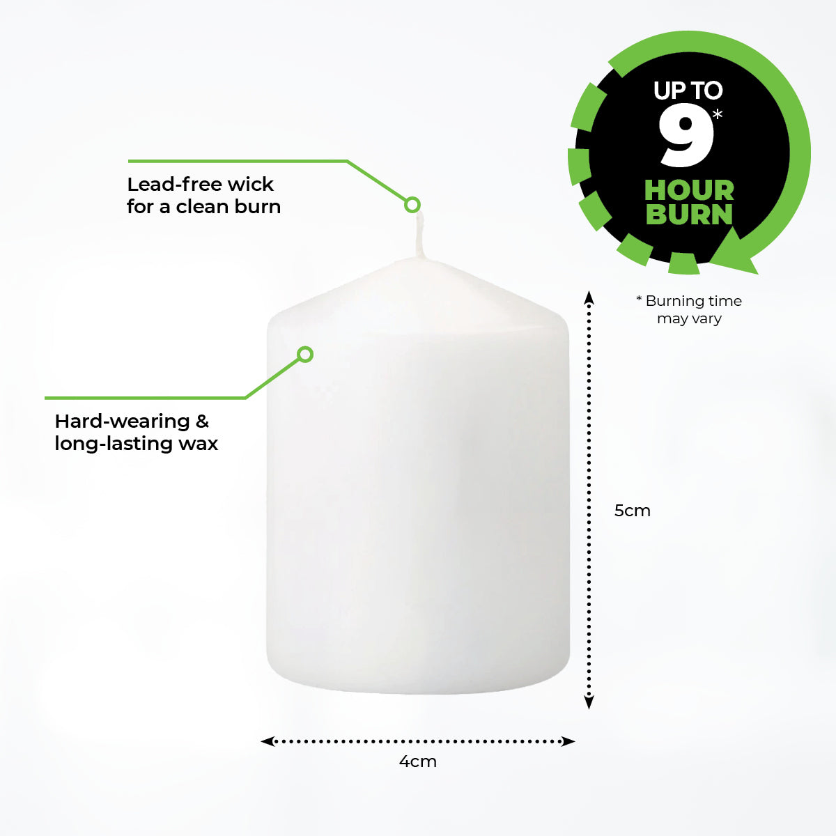 Home Master 144PCE Votive Candles White Home Décor Party Wedding 5cm