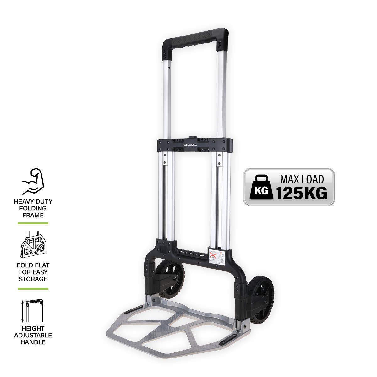 Taipan 125KG Foldable Hand Trolley Aluminium Frame Height Adjustable Handle